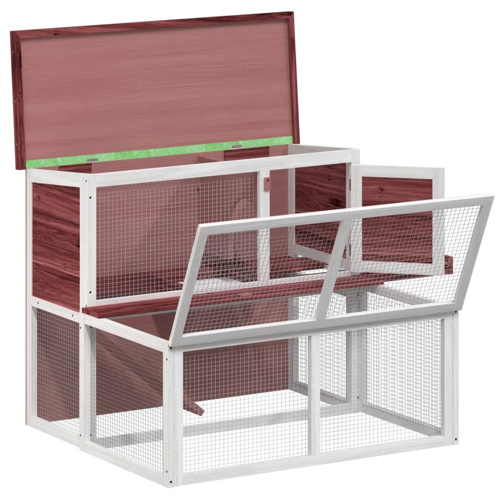 Kaninbur mocca 102x90x84,5 cm heltre furu