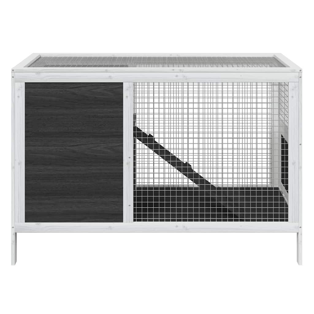 Kaninbur grå 103x44x69,5 cm heltre furu