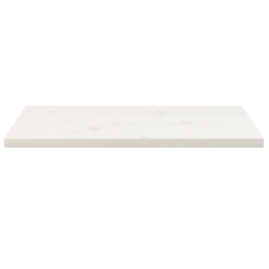 Bordplate hvit 80x40x2,5 cm heltre furu rektangulær