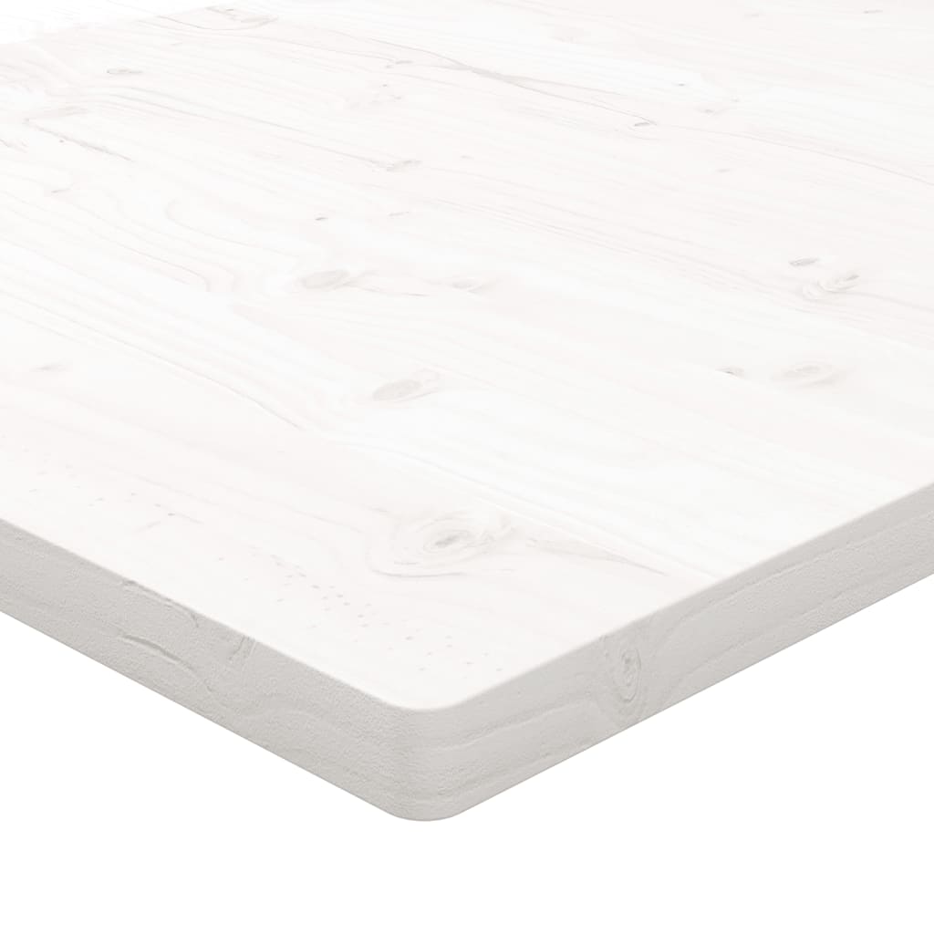 Bordplate hvit 80x40x2,5 cm heltre furu rektangulær