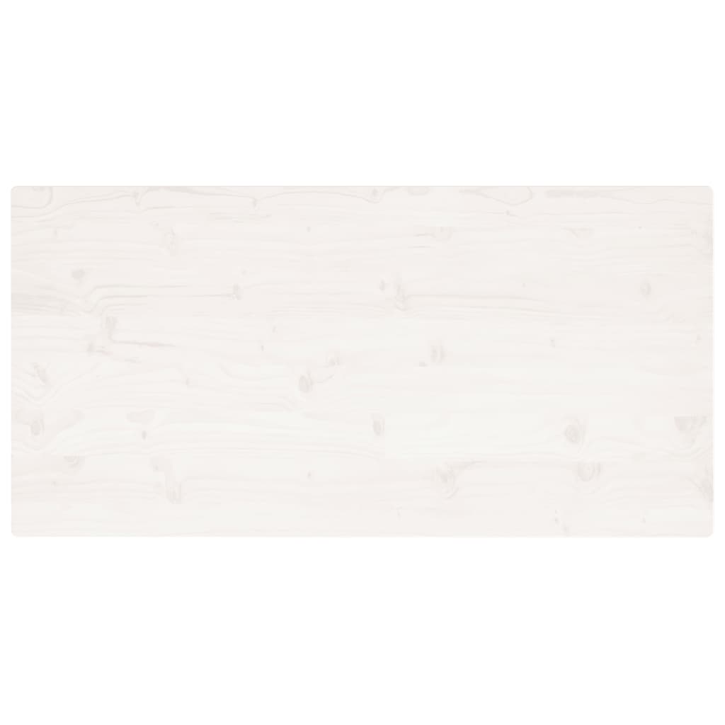 Bordplate hvit 110x60x2,5 cm heltre furu rektangulær