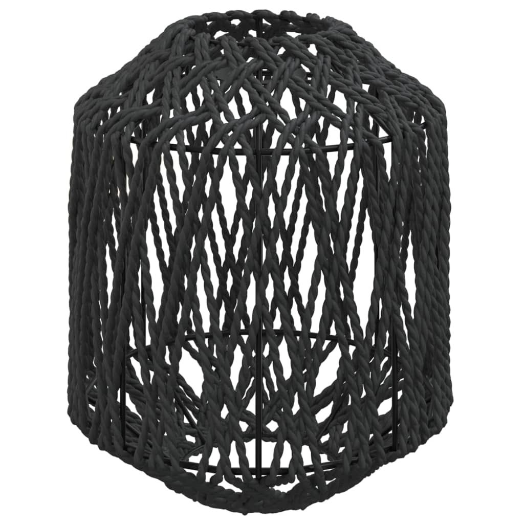 Lampeskjerm svart Ø23x28 cm jern og papir