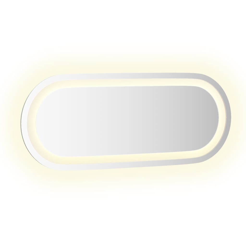 LED-baderomsspeil 50x20 cm oval