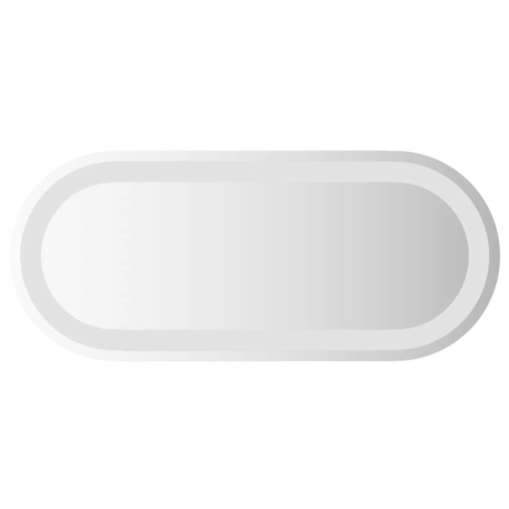 LED-baderomsspeil 60x25 cm oval