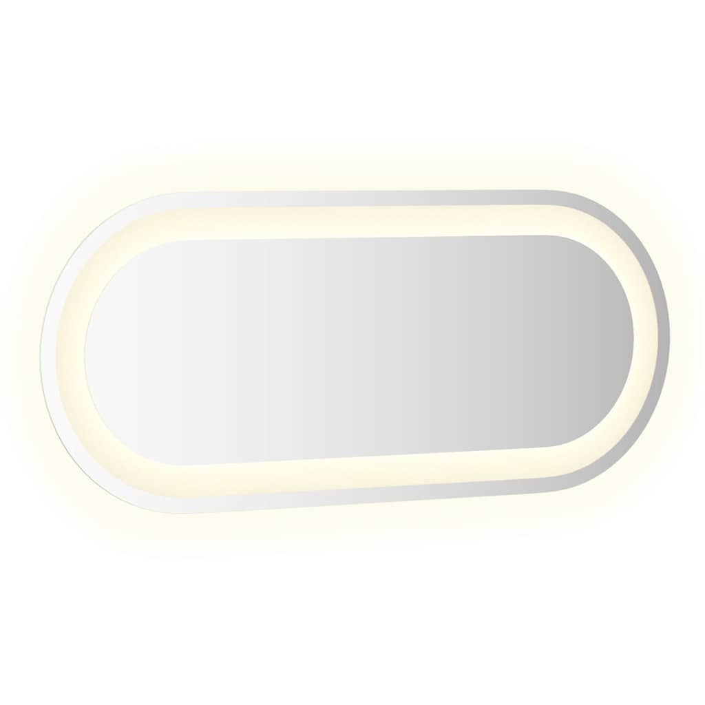 LED-baderomsspeil 70x30 cm oval