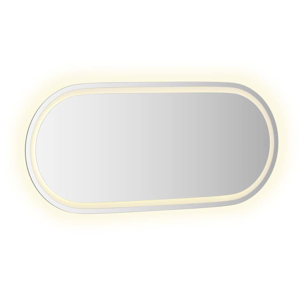 LED-baderomsspeil 100x45 cm oval