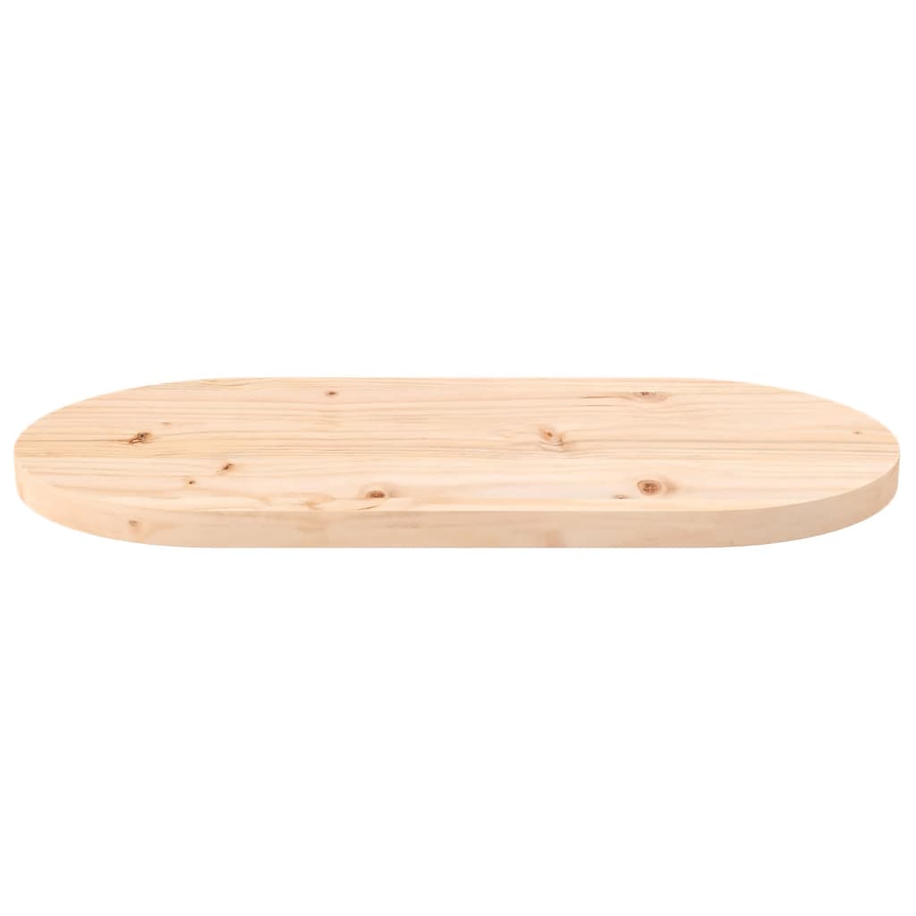 Bordplate 60x30x2,5 cm heltre furu oval