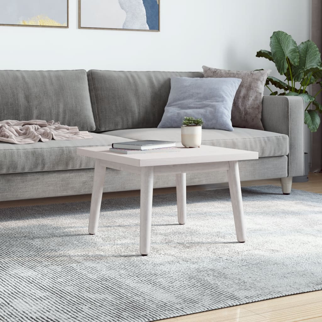Bordplate hvit 40x40x2,5 cm heltre furu rektangulær