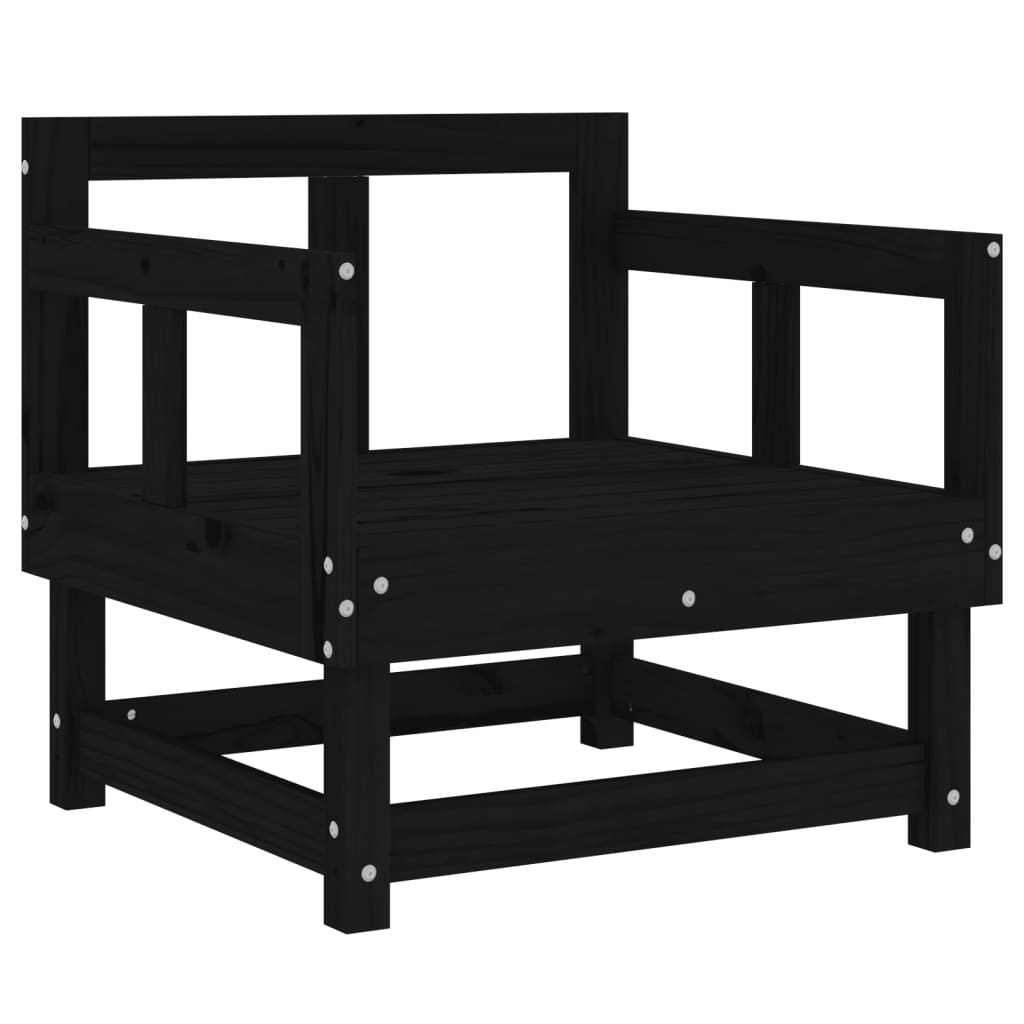 Hagestoler 2 stk svart heltre furu