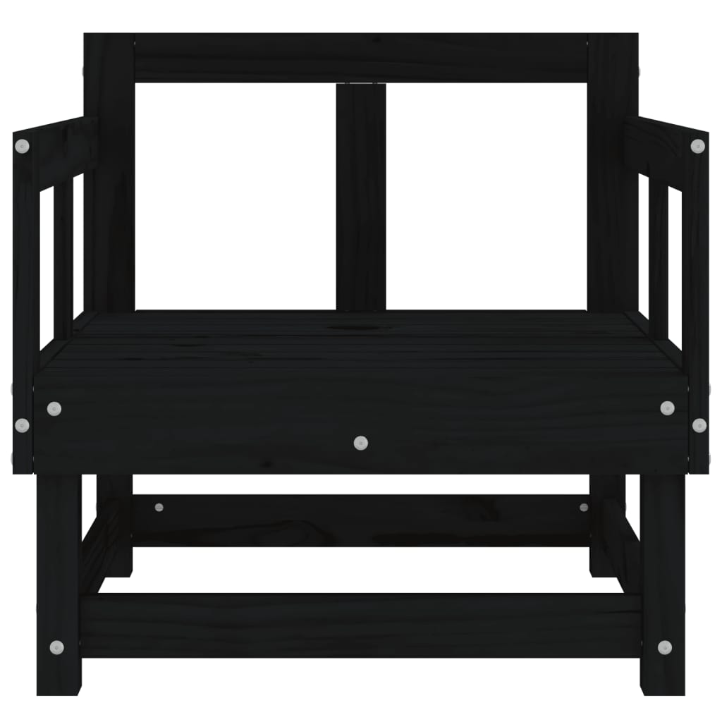 Hagestoler 2 stk svart heltre furu
