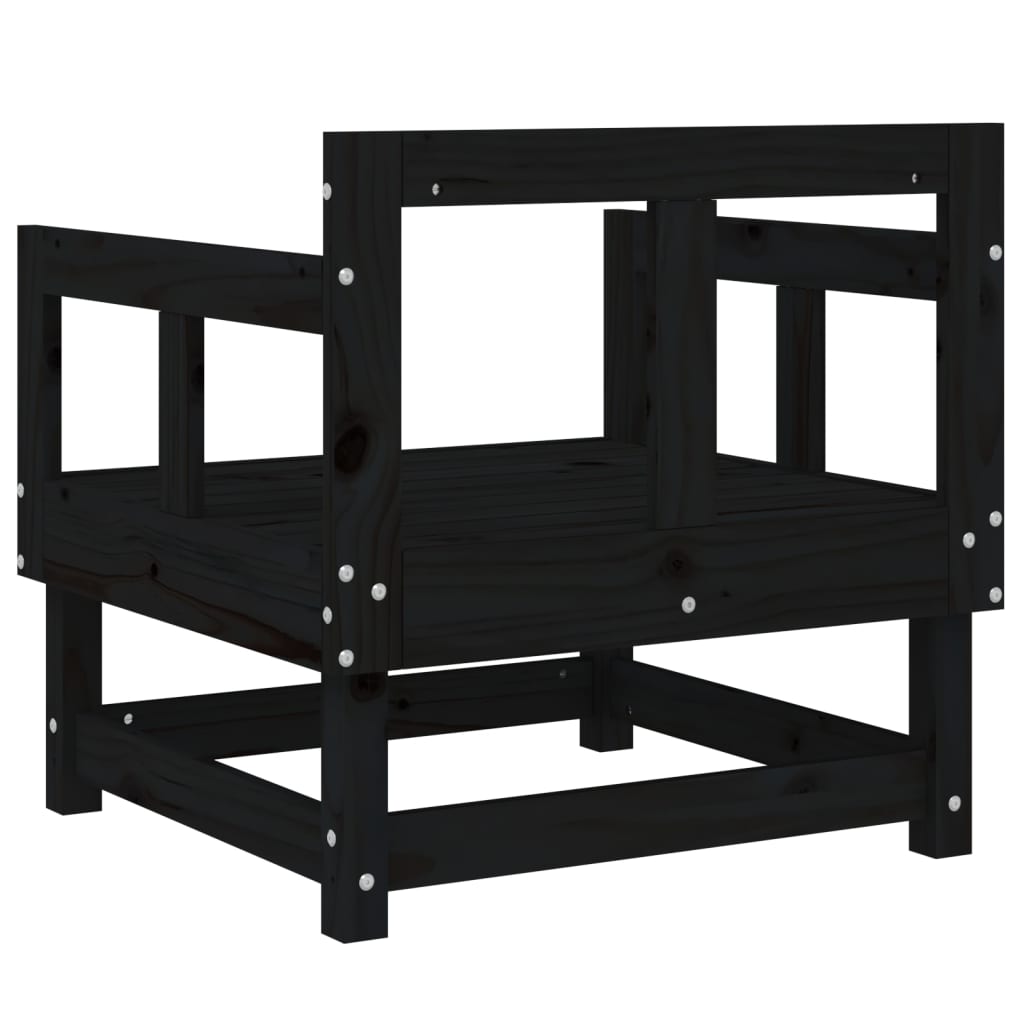 Hagestoler 2 stk svart heltre furu