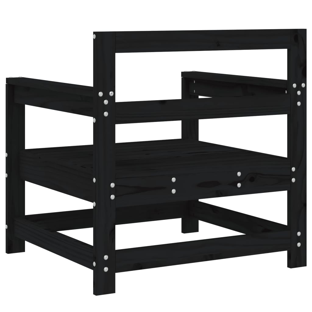 Hagestoler 2 stk svart heltre furu