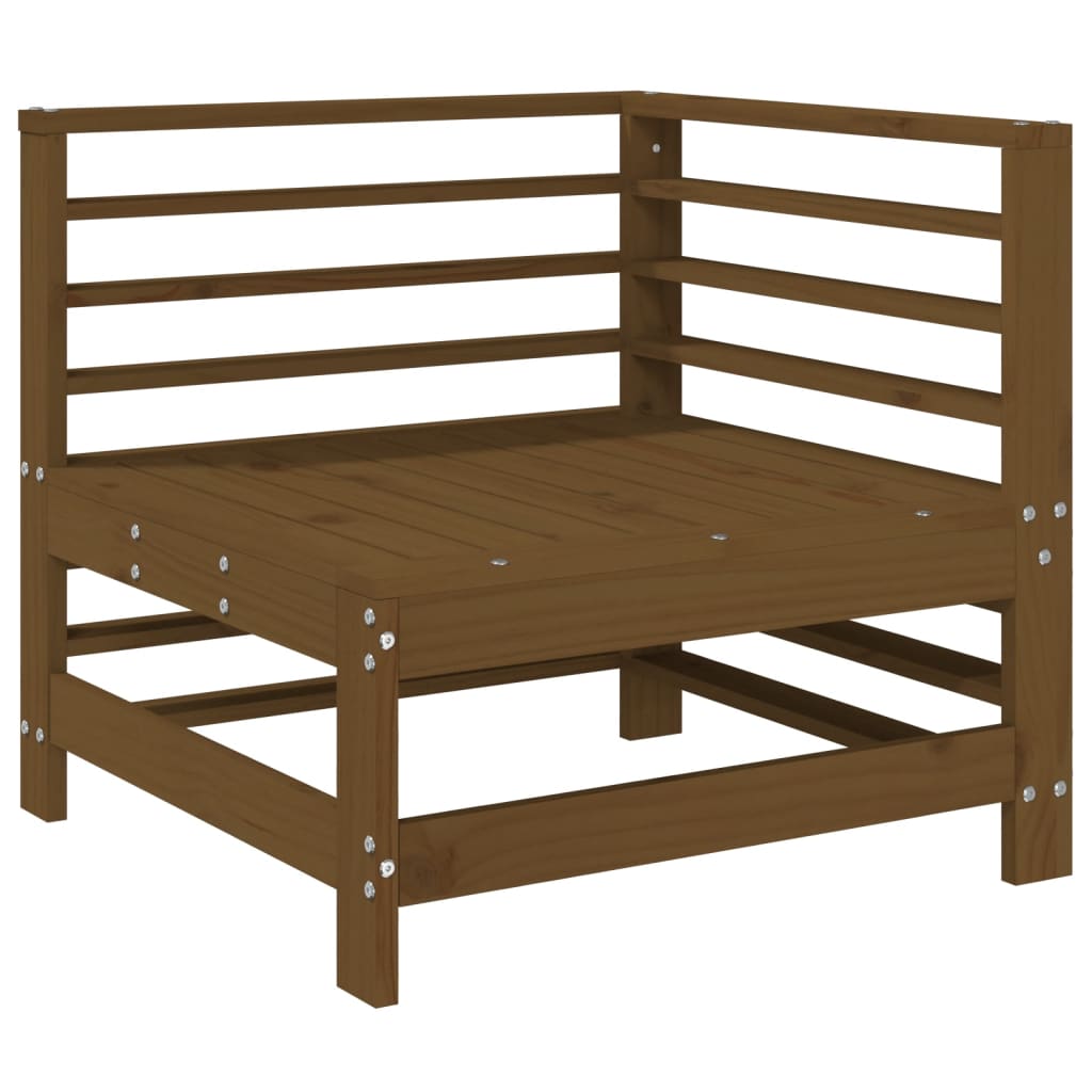 Utendørs hjørnesofa honningbrun heltre furu