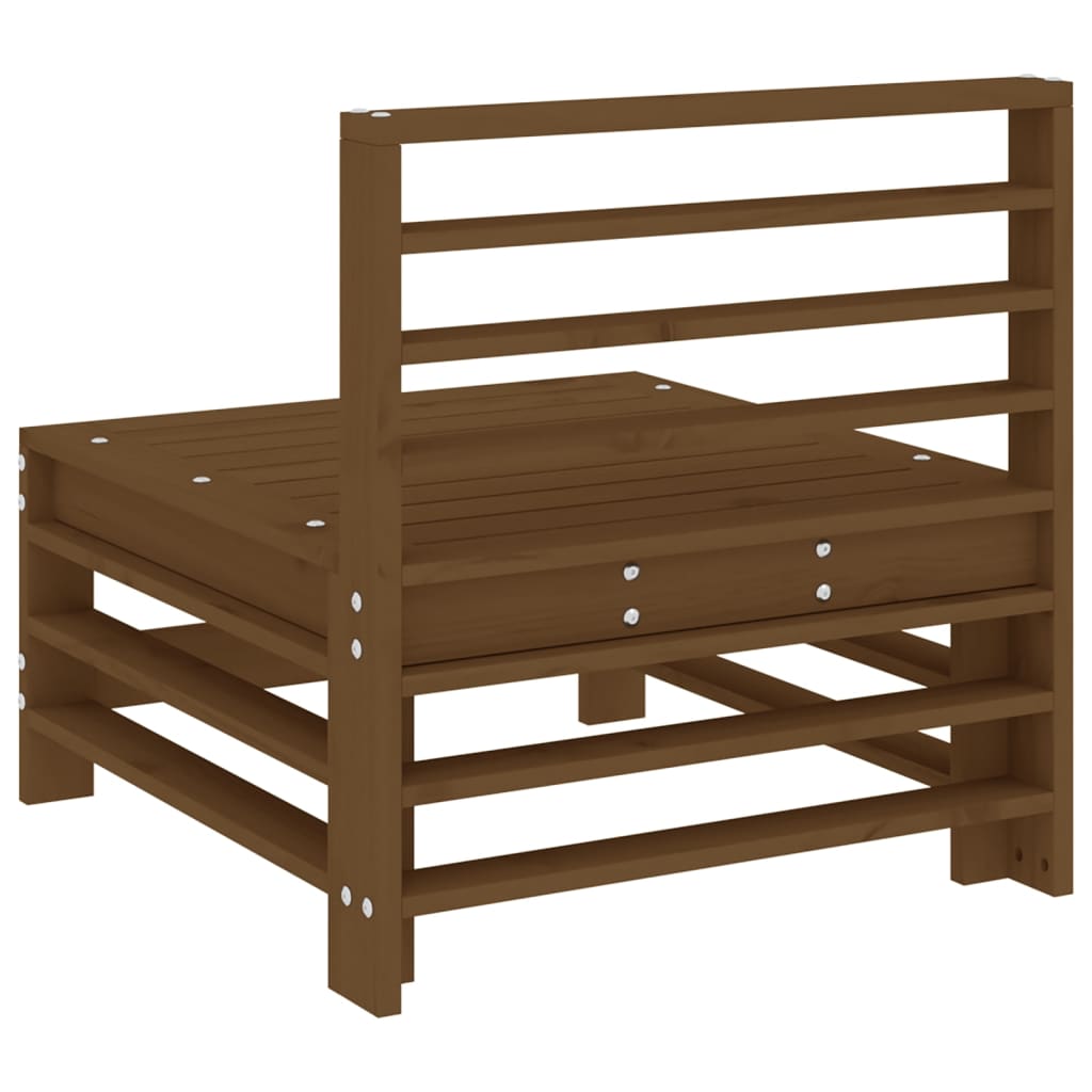 Hagemidtsofa honningbrun heltre furu