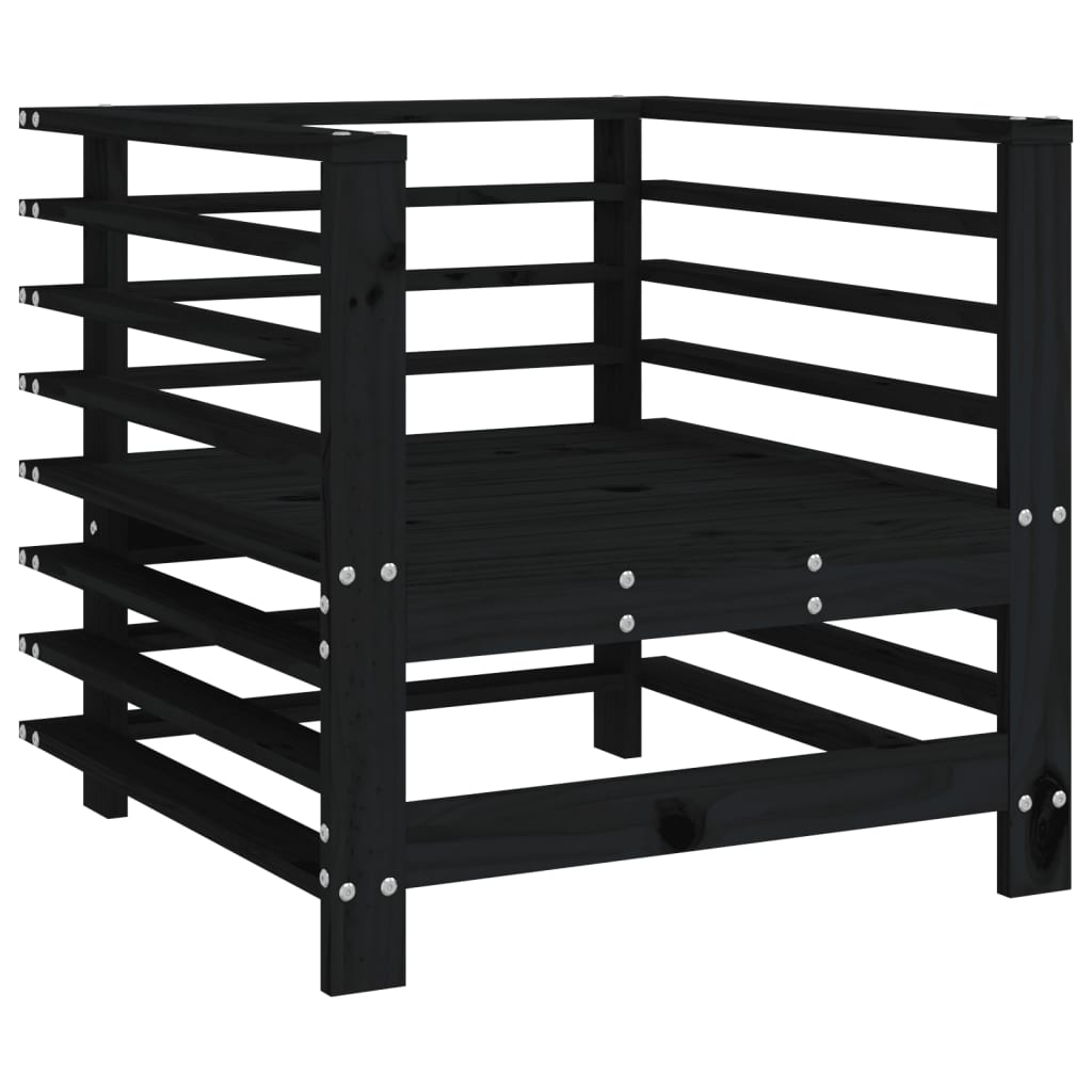 Hagestoler 2 stk svart heltre furu