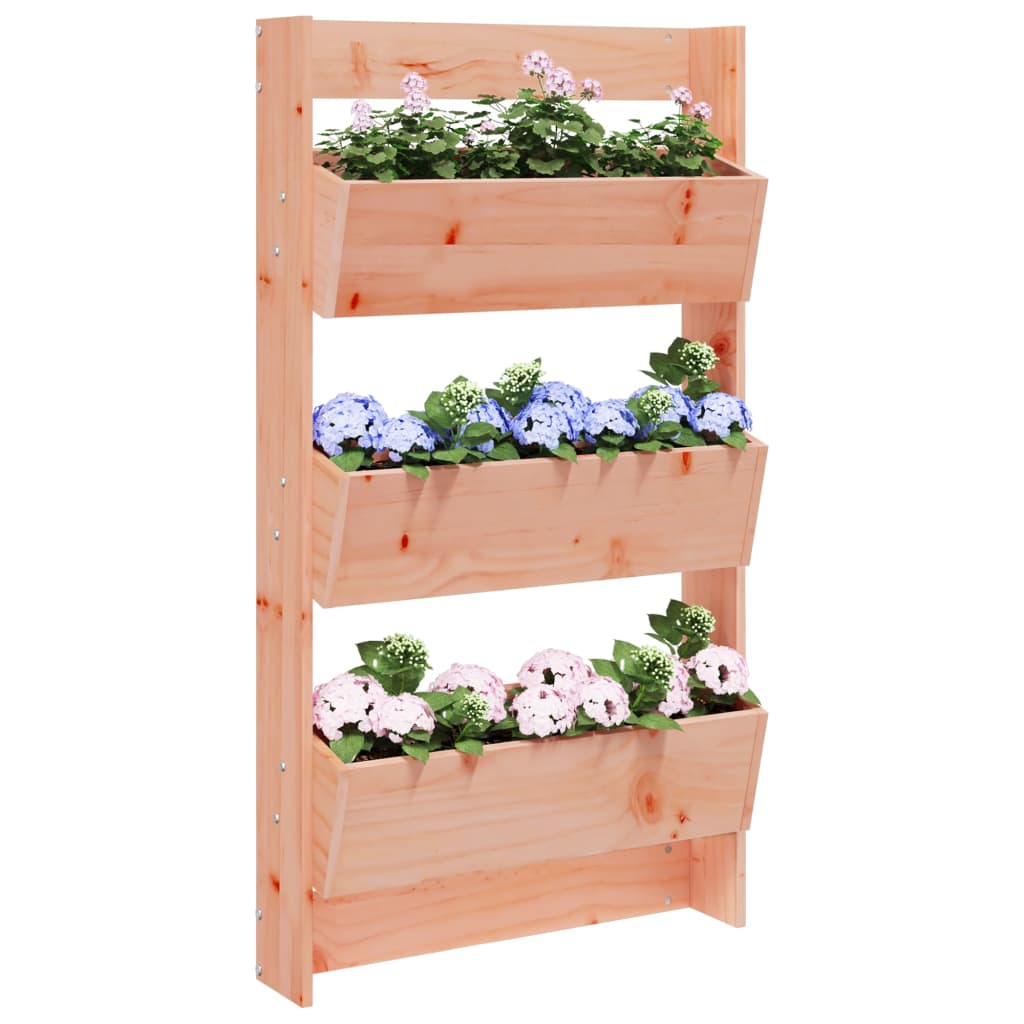 Vegghengt plantekasse 3 lag 60x18,5x110 cm heltre douglasgran