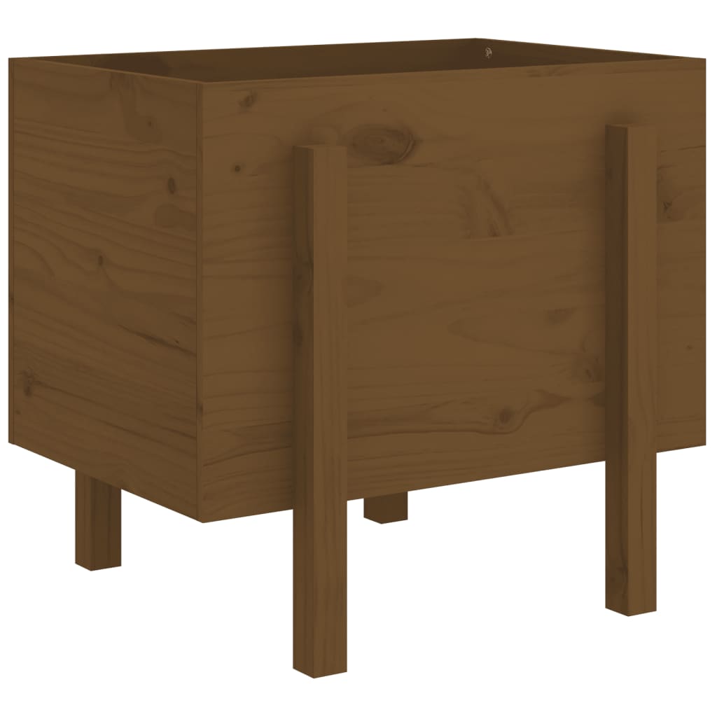Plantekasse honningbrun 62x50x57 cm heltre furu