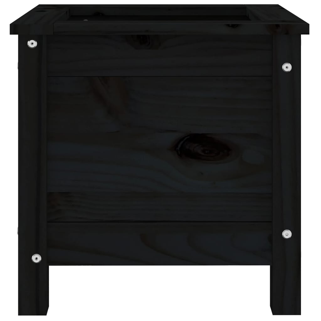 Hageplantekasse svart 40x40x39 cm heltre furu vidaXL