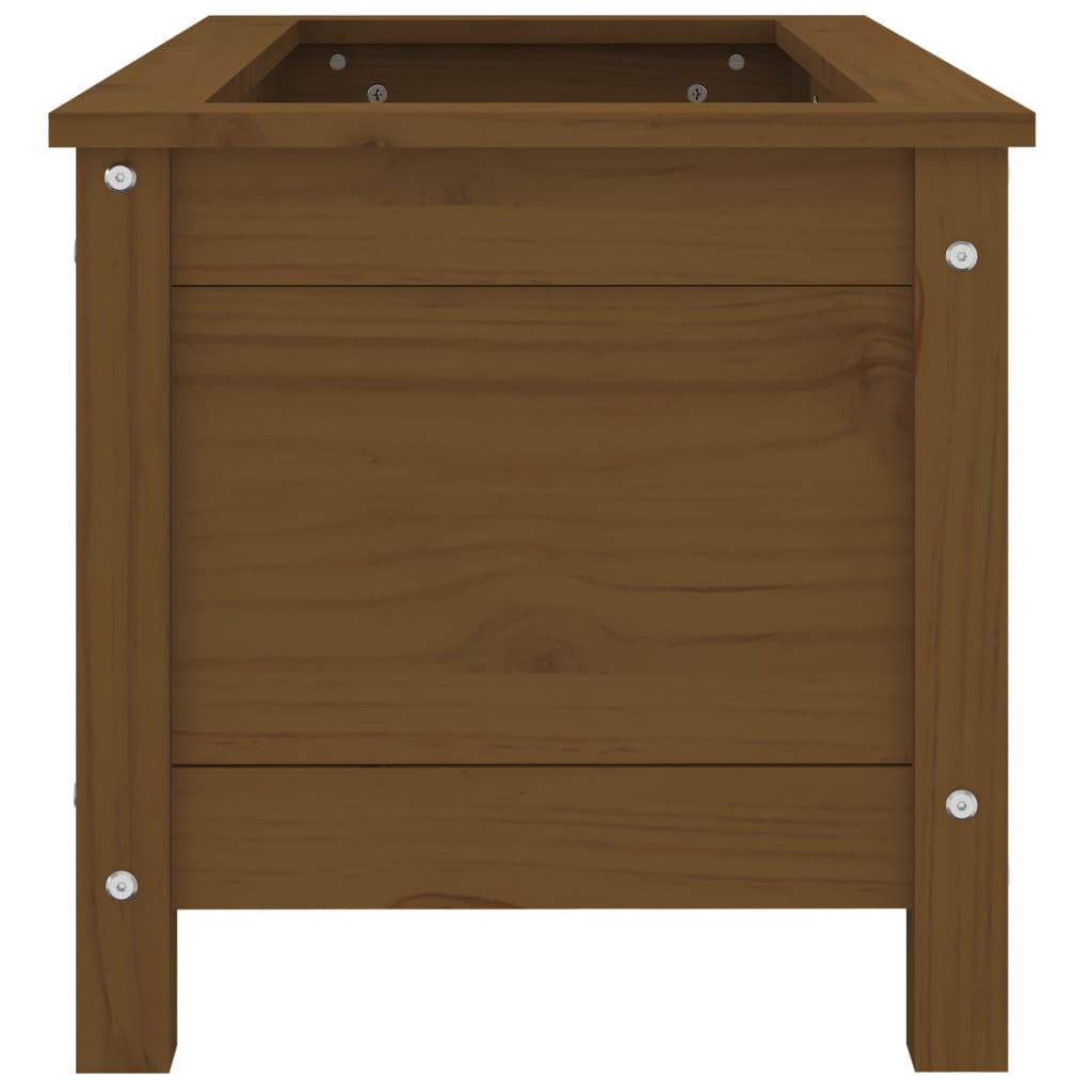Plantekasse honningbrun 82,5x40x39 cm heltre furu
