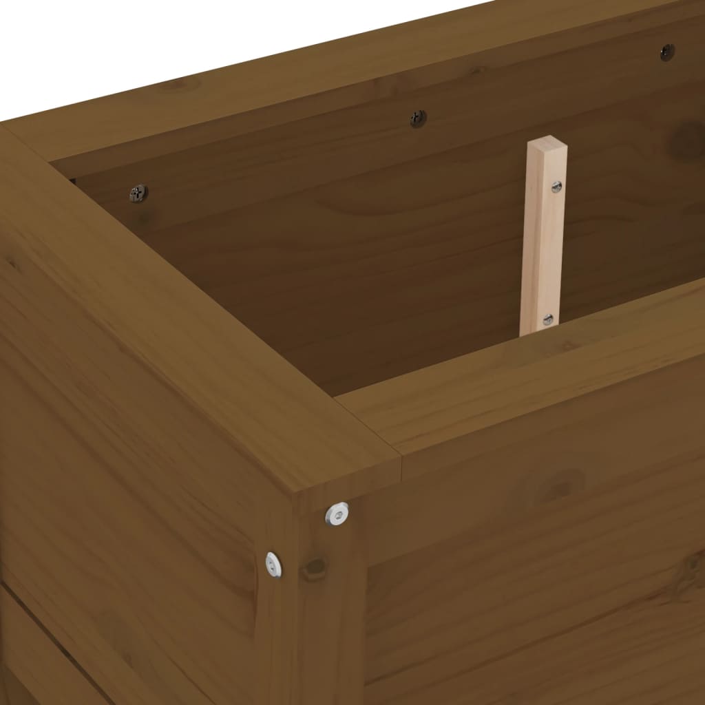 Plantekasse honningbrun 82,5x40x39 cm heltre furu