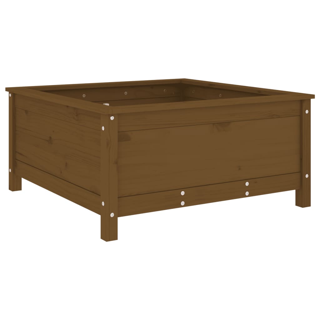Plantekasse honningbrun 82,5x82,5x39 cm heltre furu