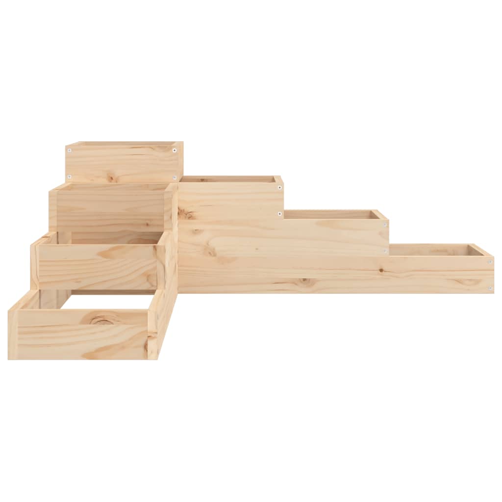 Hagepotte 4-etasjers 106x104,5x36 cm heltre furu