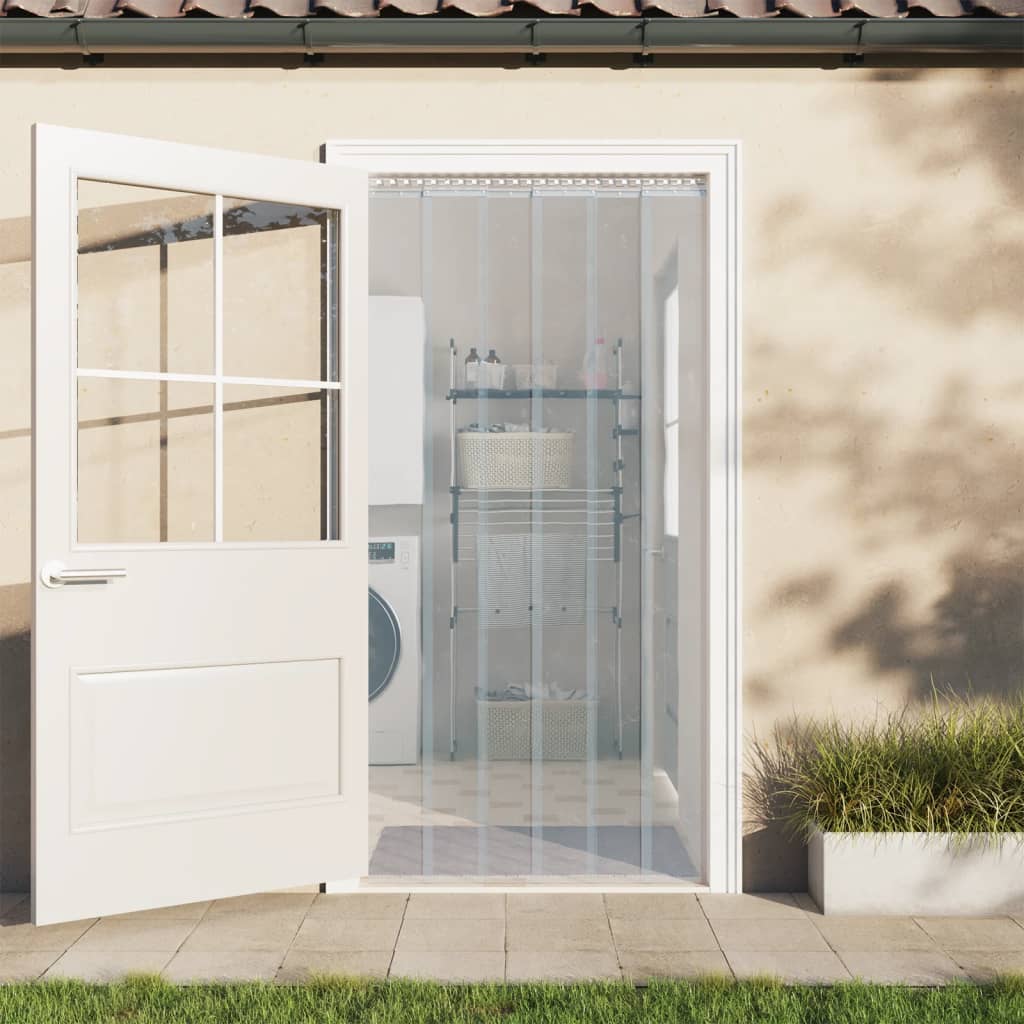 Dørgardin gjennomsiktig 200 mm x 1,6 mm 50 m PVC vidaXL