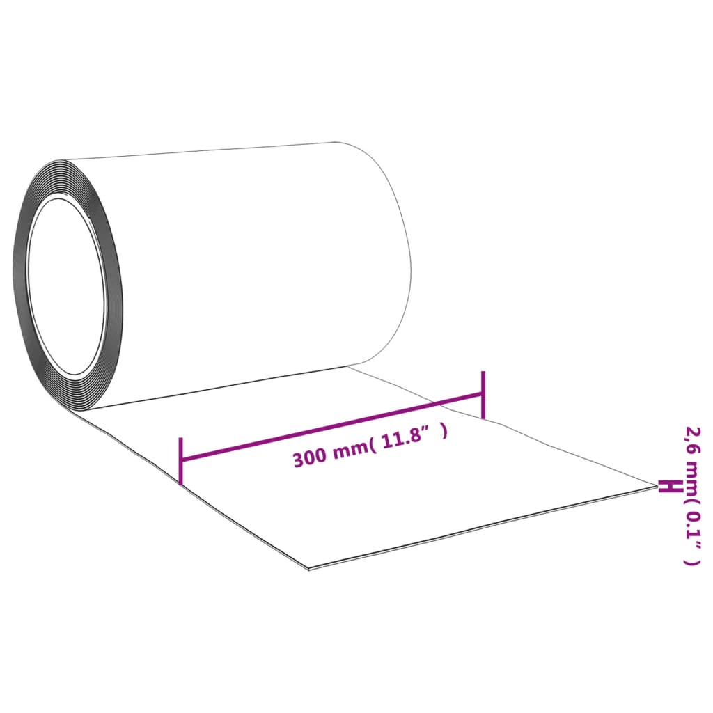 Dørgardin rød 300 mmx2,6 mm 25 m PVC