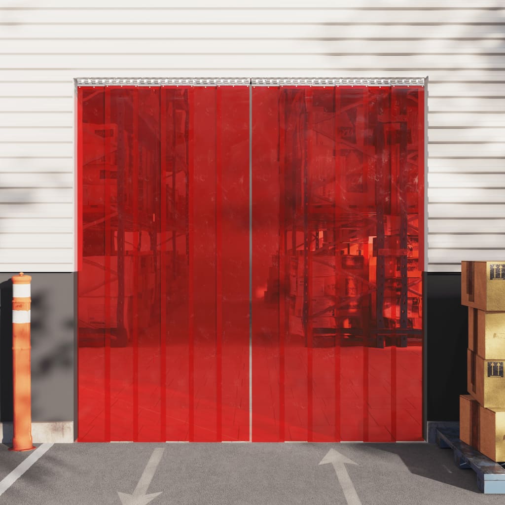 Dørgardin rød 300 mmx2,6 mm 25 m PVC