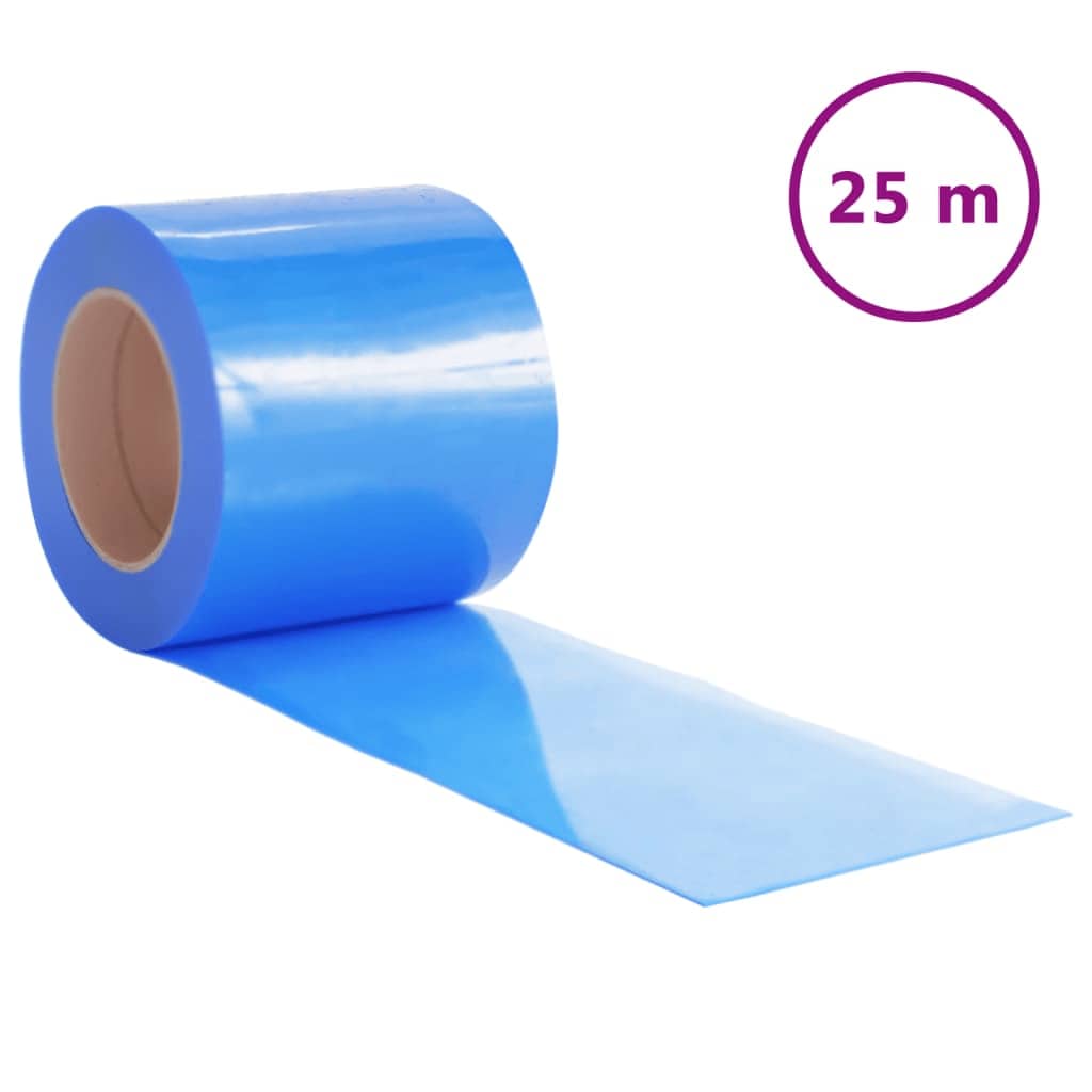 Dørgardin blå 200 mm x 1,6 mm 25 m PVC vidaXL