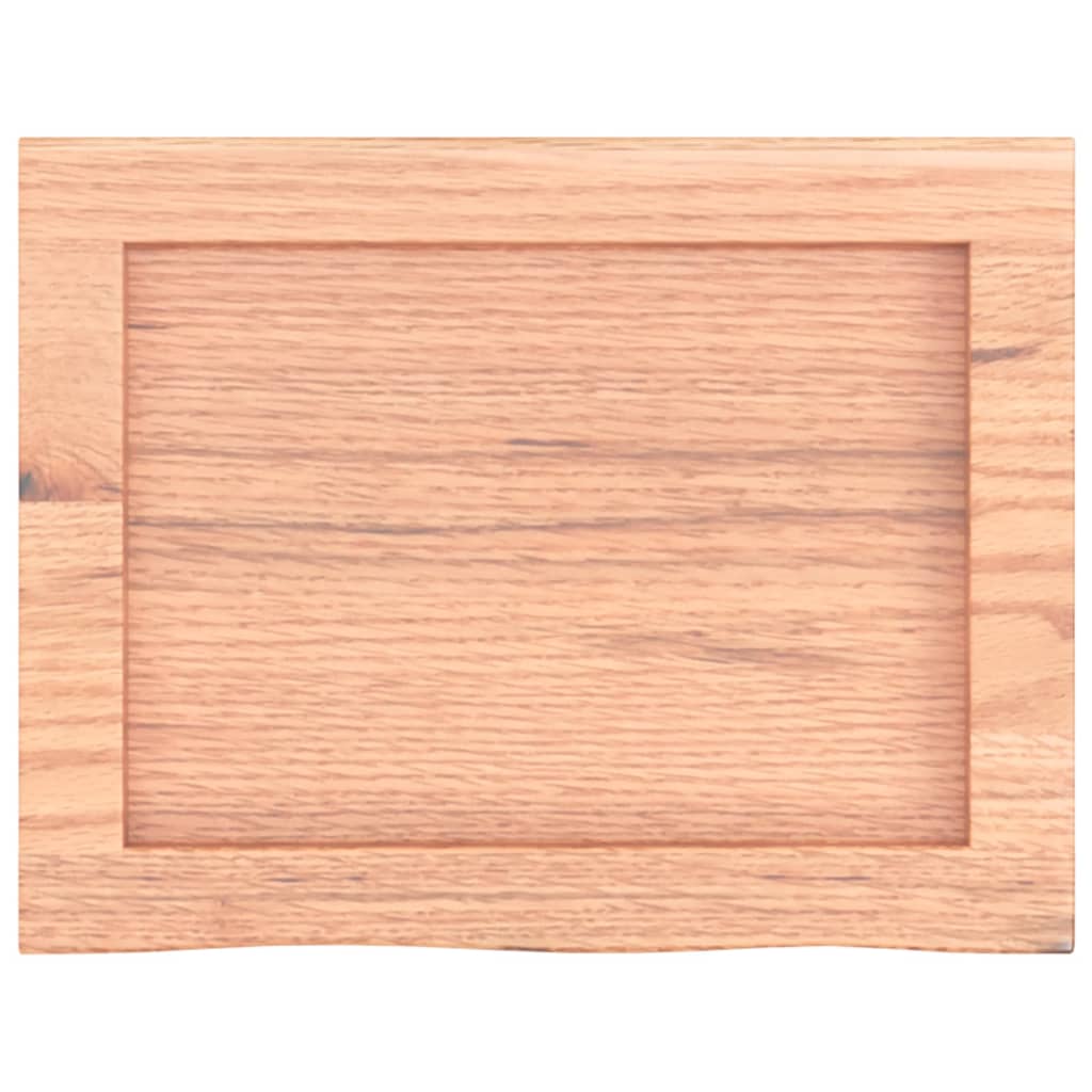 Vegghylle lysebrun 40x30x(2-6) cm behandlet heltre eik