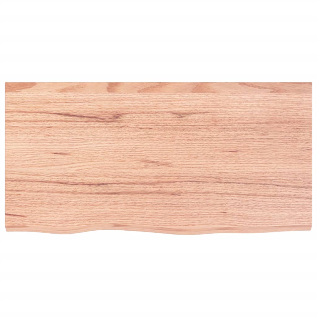 Vegghylle lysebrun 80x40x2 cm behandlet heltre eik