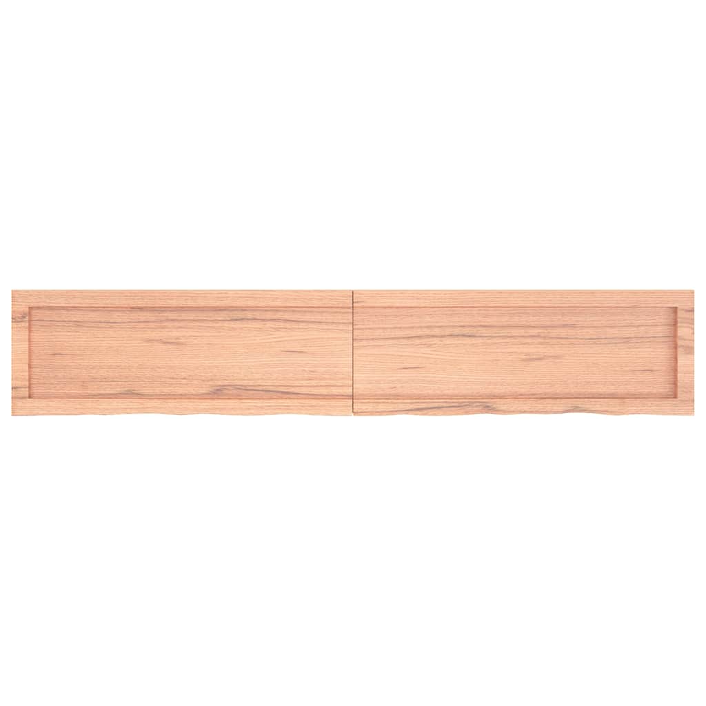 Vegghylle lysebrun 160x30x(2-4) cm behandlet heltre eik