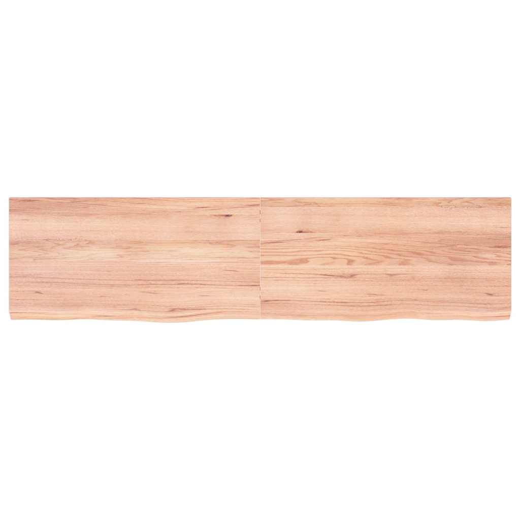 Vegghylle lysebrun 160x40x(2-4) cm behandlet heltre eik