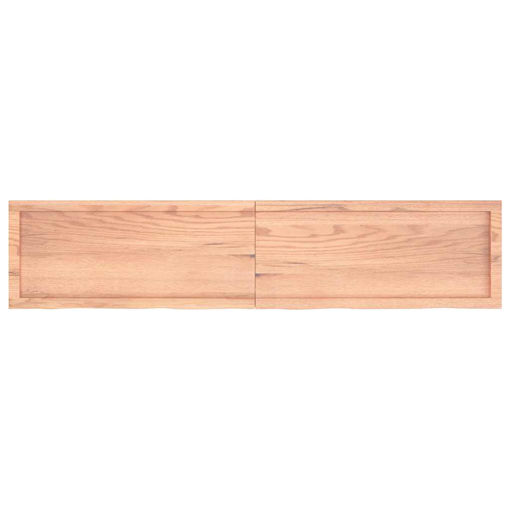 Vegghylle lysebrun 120x40x(2-4) cm behandlet heltre eik
