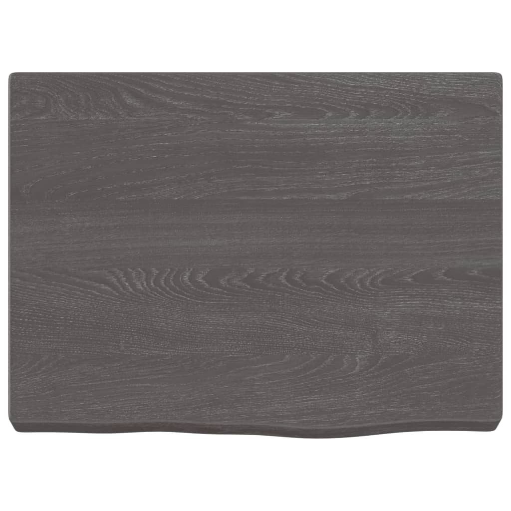 Vegghylle mørkebrun 40x30x(2-4) cm behandlet heltre eik
