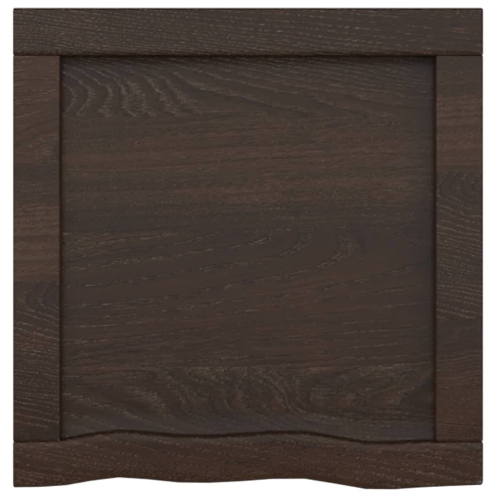 Vegghylle mørkebrun 40x40x(2-4) cm behandlet heltre eik