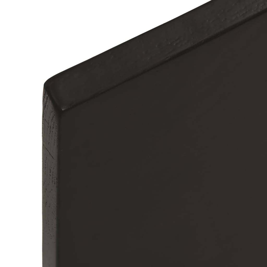 Vegghylle mørkebrun 60x30x2 cm behandlet heltre eik