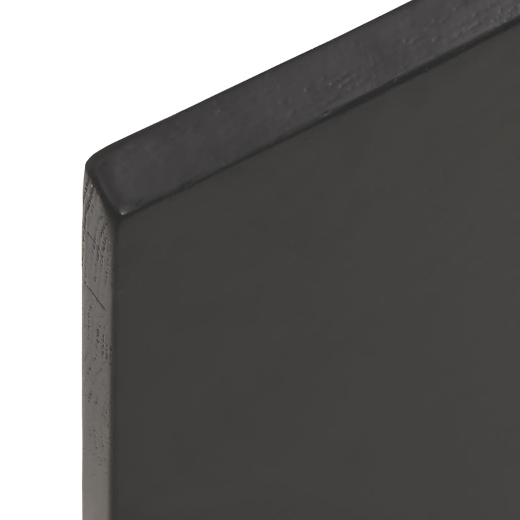 Vegghylle mørkebrun 60x50x2 cm behandlet heltre eik