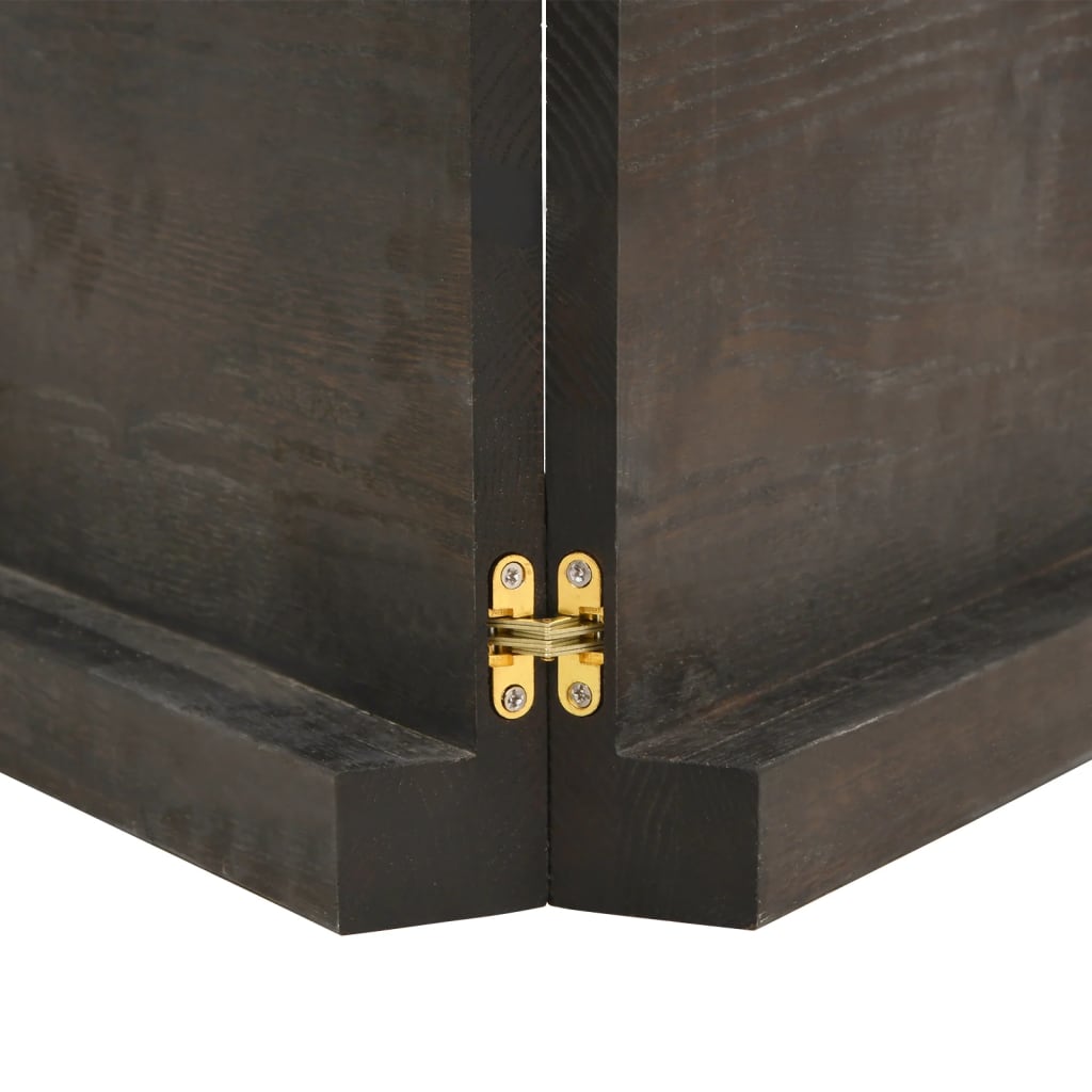 Vegghylle mørkebrun 180x60x(2-6) cm behandlet heltre eik