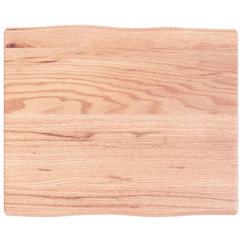 Bordplate lysebrun 60x50x(2-4)cm behandlet heltre naturlig kant