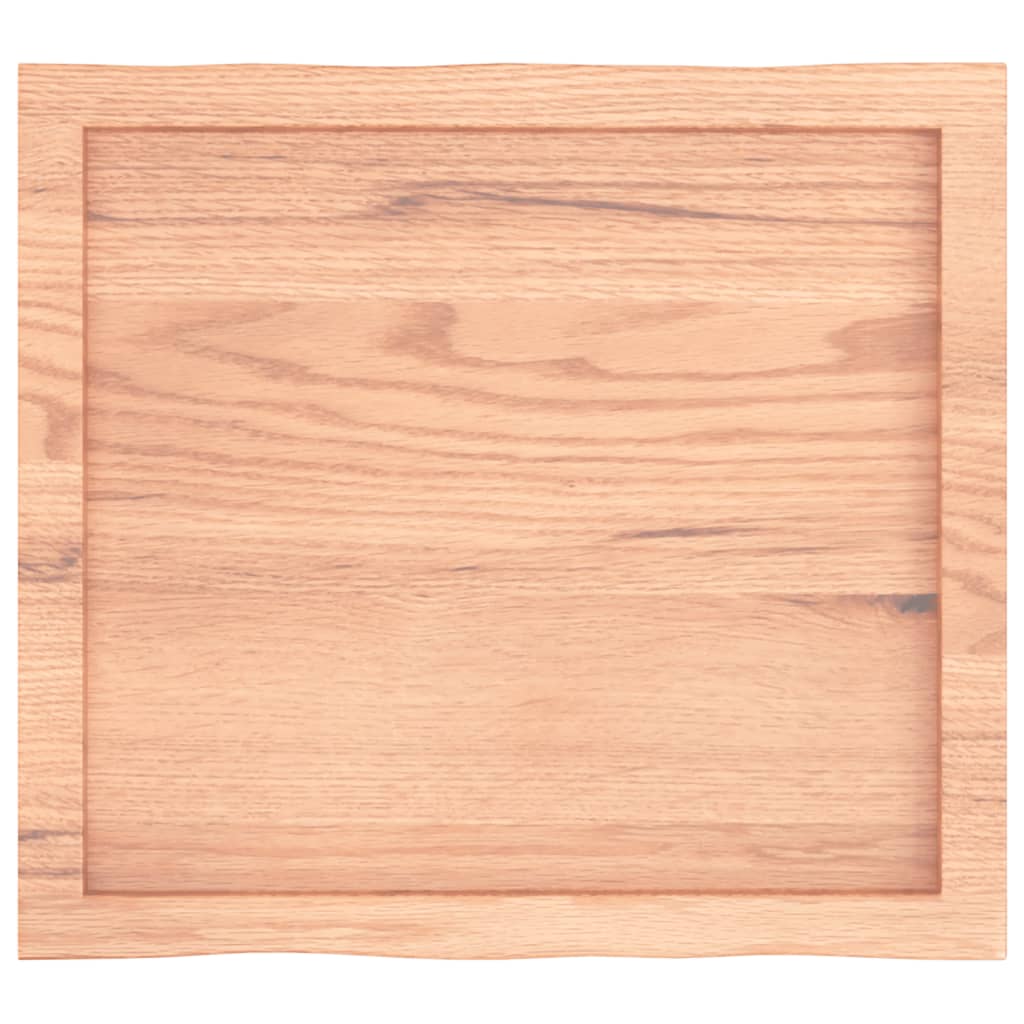 Bordplate lysebrun 60x50x(2-4)cm behandlet heltre naturlig kant