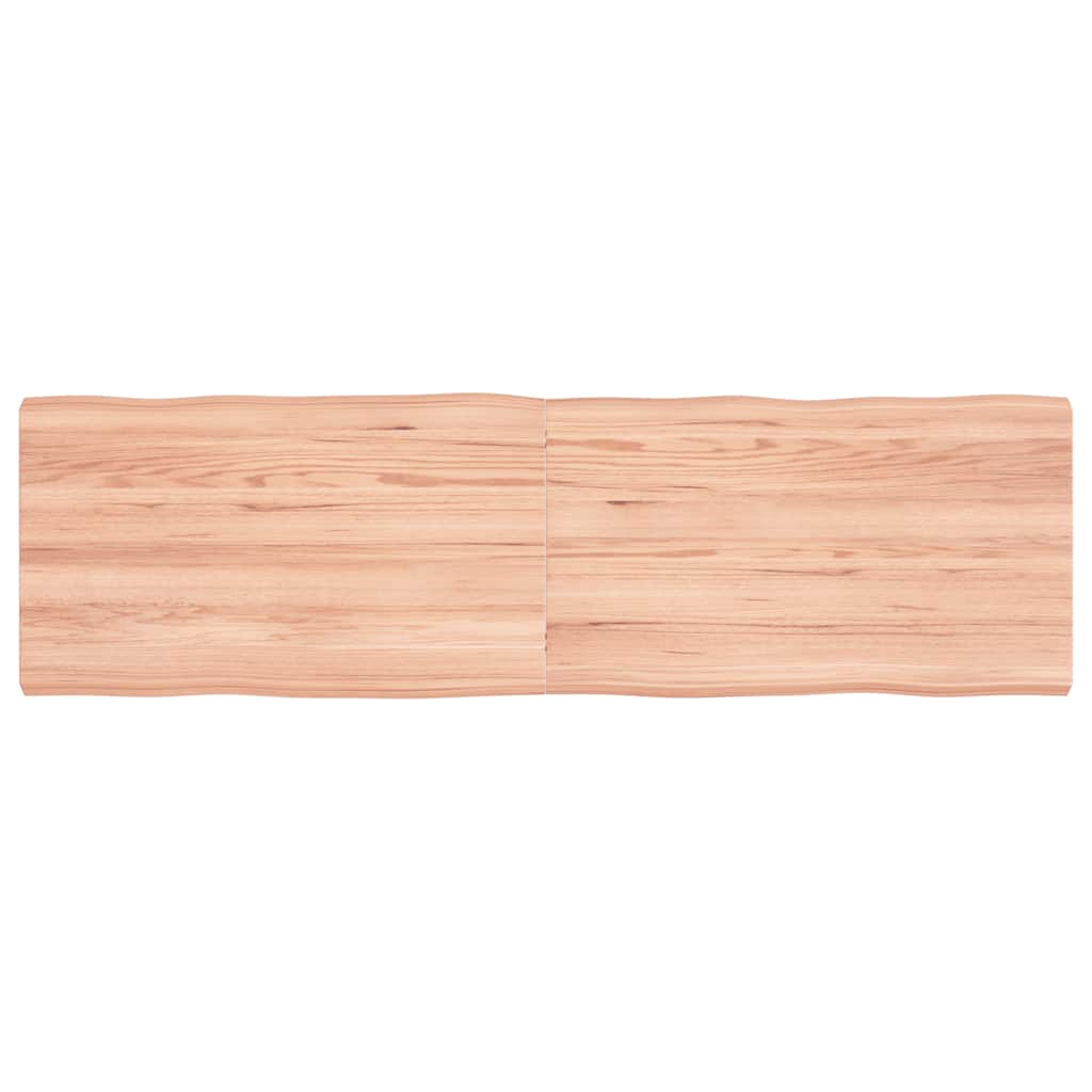 Bordplate lysebrun 140x40x(2-4)cm behandlet heltre naturlig