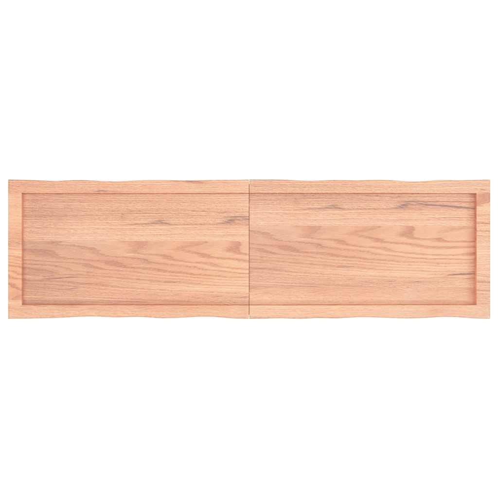 Bordplate lysebrun 140x40x(2-4)cm behandlet heltre naturlig