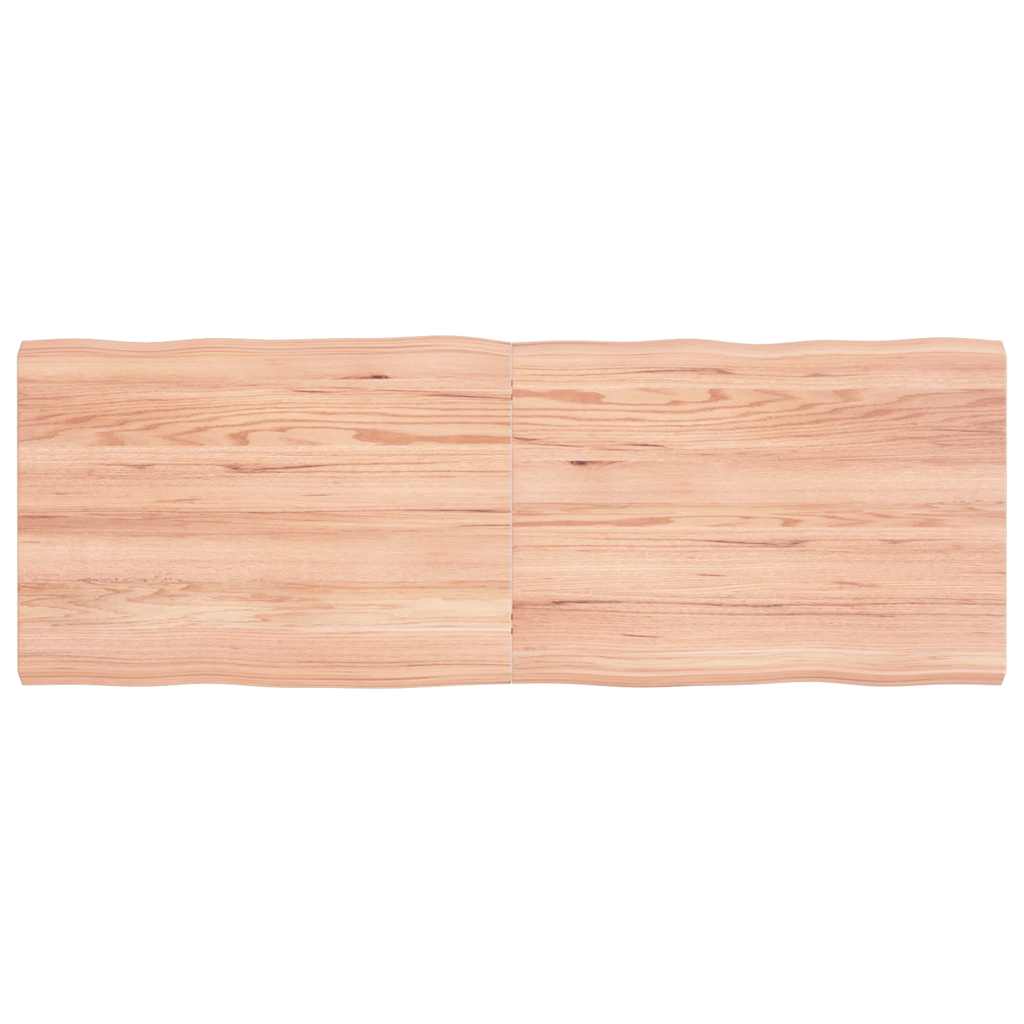 Bordplate lysebrun 140x50x(2-4)cm behandlet heltre naturlig