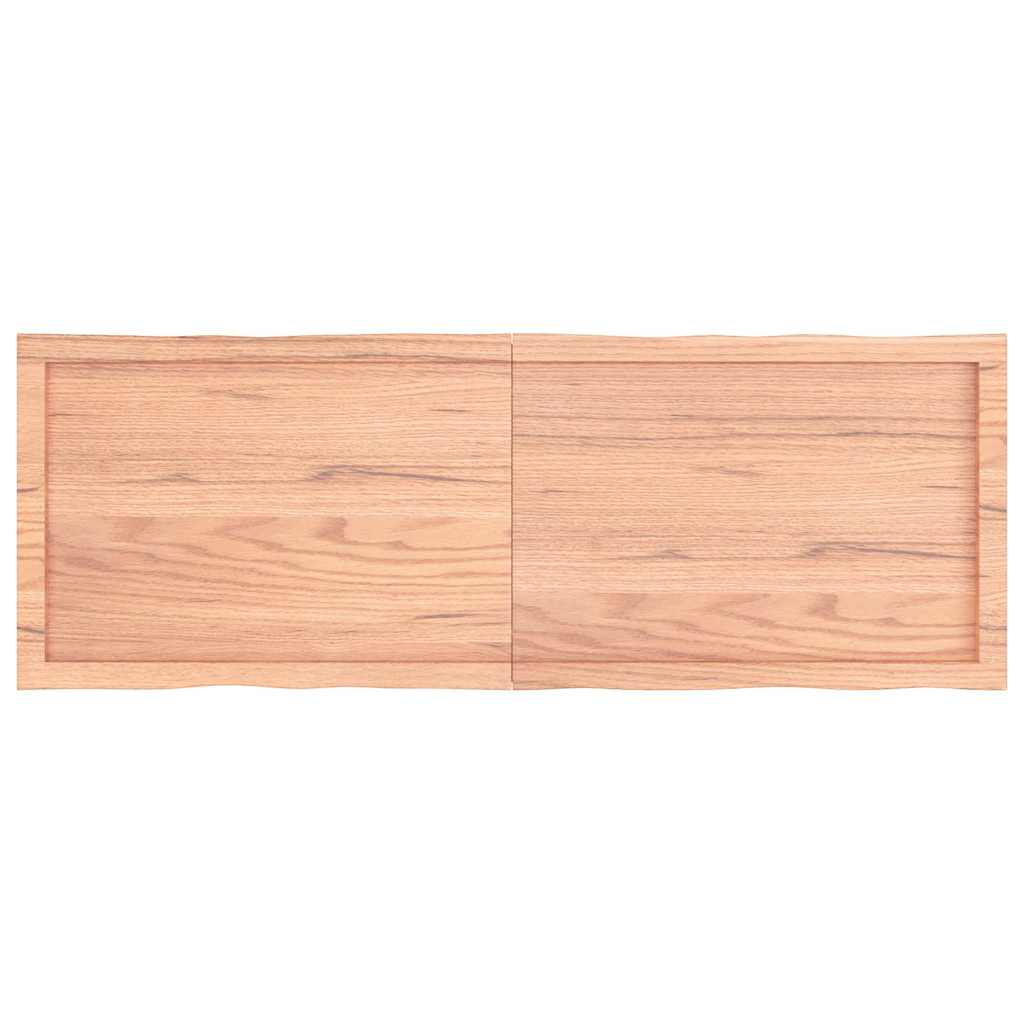 Bordplate lysebrun 140x50x(2-4)cm behandlet heltre naturlig