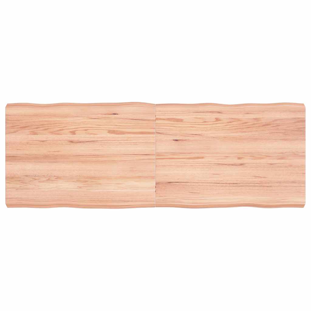Bordplate lysebrun 140x50x(2-6)cm behandlet heltre naturlig