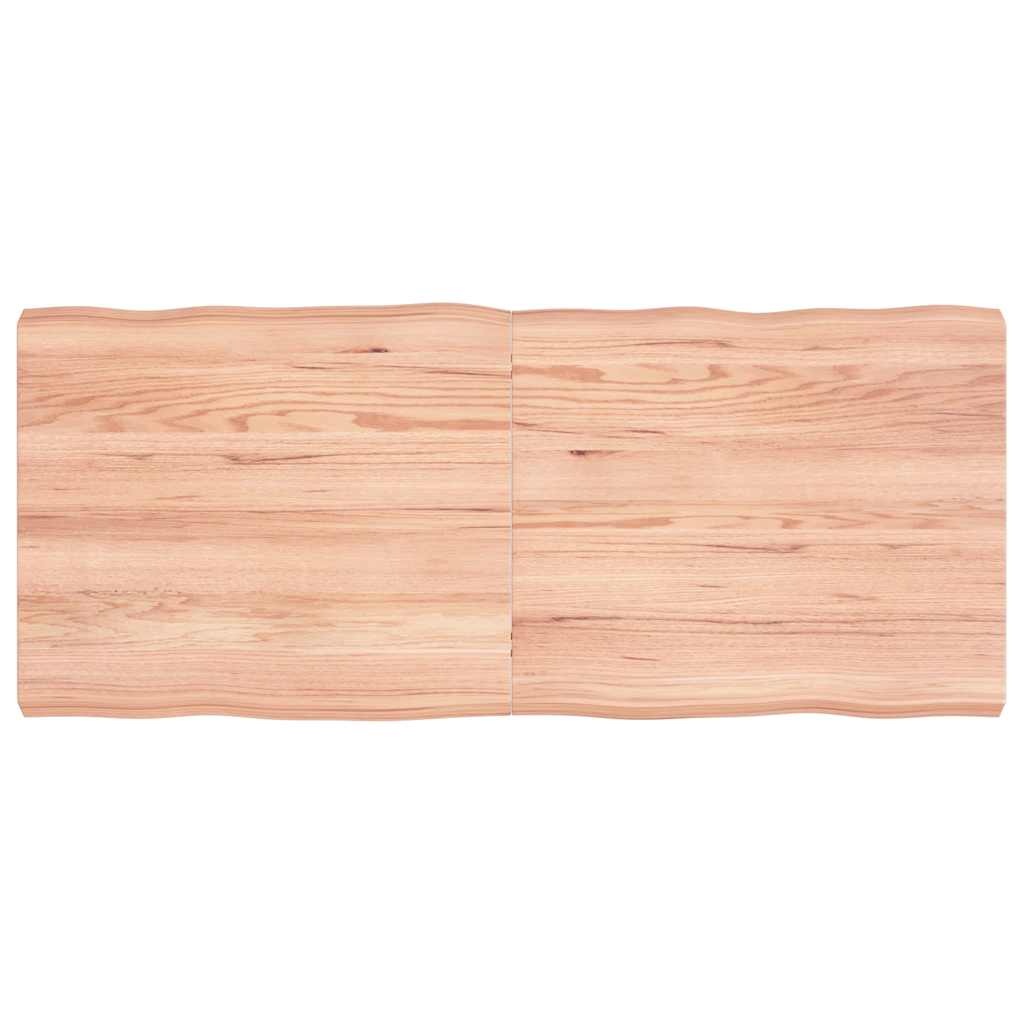 Bordplate lysebrun 140x60x(2-6)cm behandlet heltre naturlig