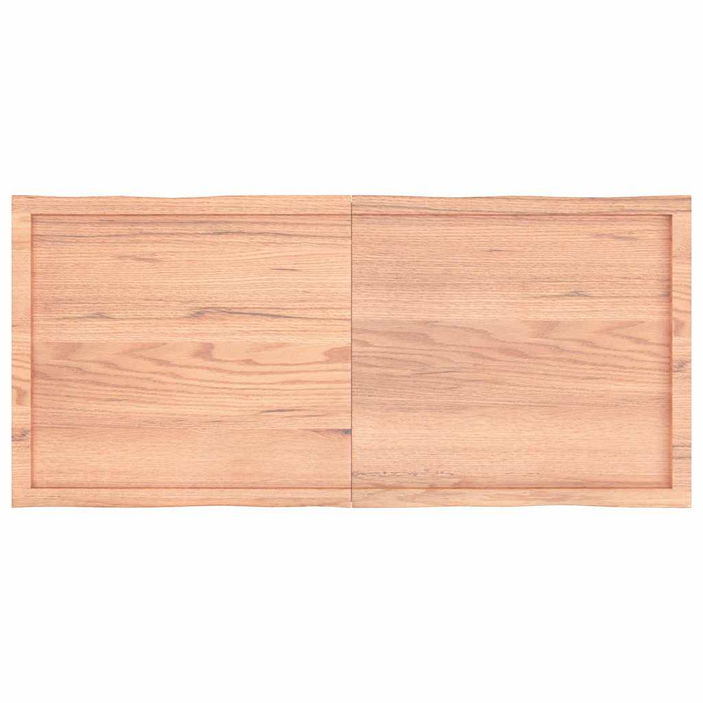 Bordplate lysebrun 140x60x(2-6)cm behandlet heltre naturlig