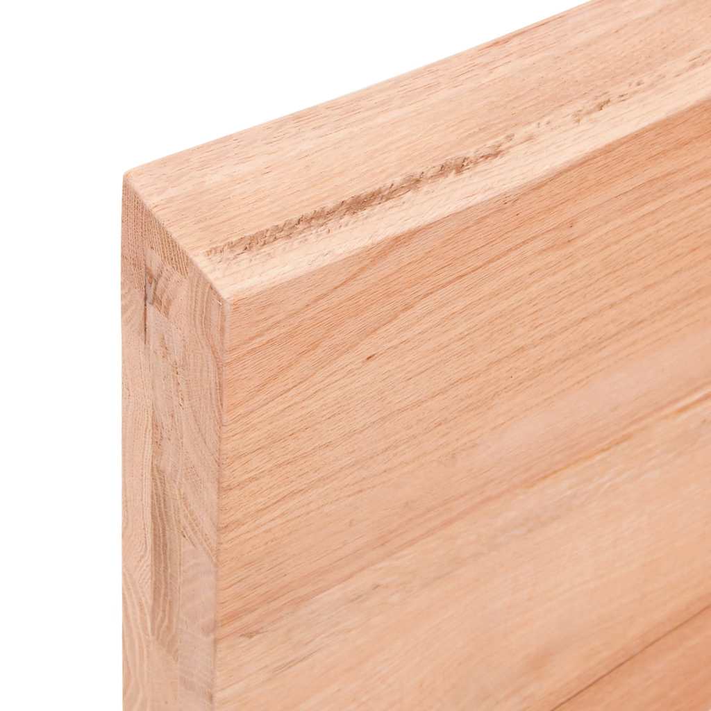 Bordplate lysebrun 140x60x(2-6)cm behandlet heltre naturlig